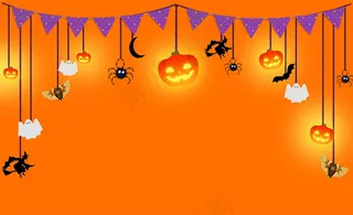 万圣节卡通元素背景图片
