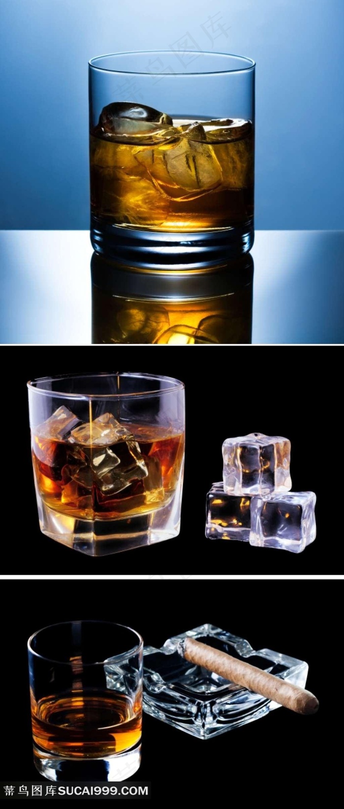 啤酒冰块摄影素材