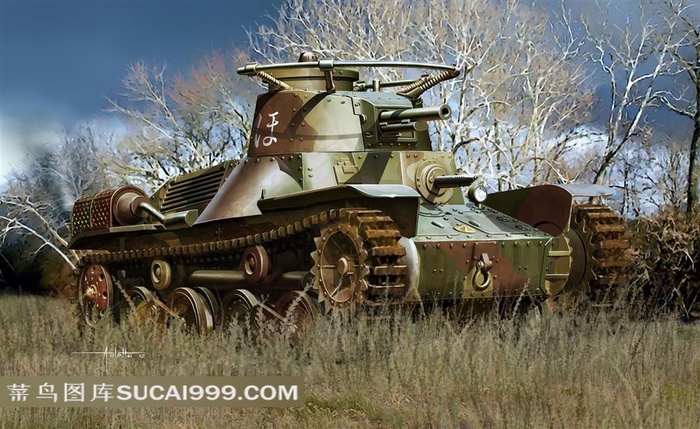 日本95式轻型坦克设计素材