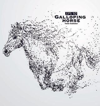 矢量科技动感粒子元素EPS运动人物动物点状创意矢量科幻设计素材