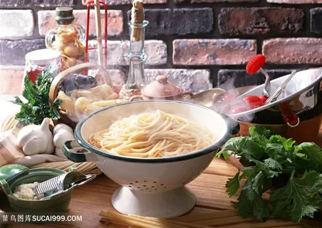 面条摆拍煮面高清素材