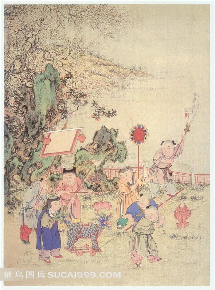 清 焦秉贞 百子团圆图06