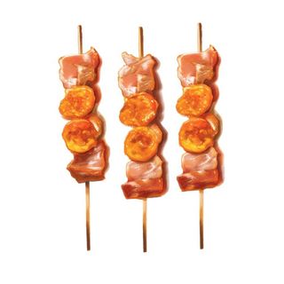 羊肉串鸡肉串美食插画元素