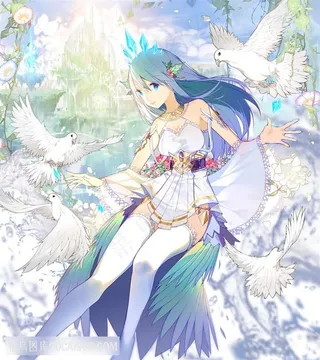 日本喂鸽子的可爱性感女生动漫图片