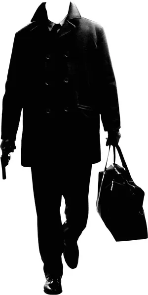 帅气领包风衣站立行走