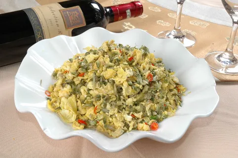 CXC01564槐花尖椒炒鸡蛋  38元例