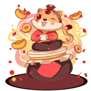 可爱2022年虎年吉祥物卡通形象新年海报元素AI矢量图PSD分层设计素材