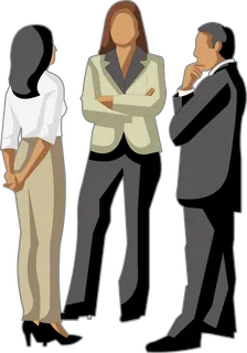 彩色矢量卡通商务团队人物 免抠