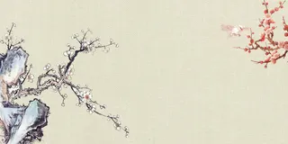 中国风传统水墨古风古典展板边框工笔画PS海报背景平面设计素材