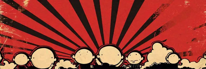 红色可爱卡通放射状条纹渐变(1680x569)