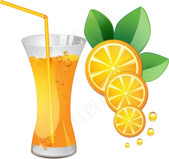 果汁鲜果汁柠檬汁橙汁免抠