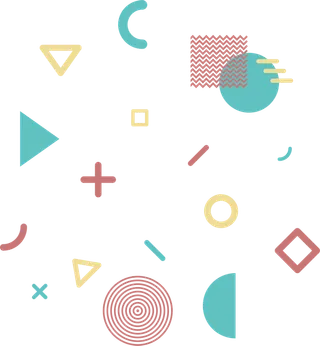 三角圆形背景粉色绿色少儿兴趣班素材