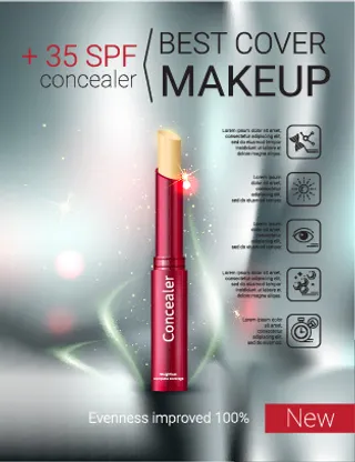 化妆品使用说明书彩妆科幻底图