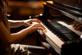 钢琴演奏场景摄影背景