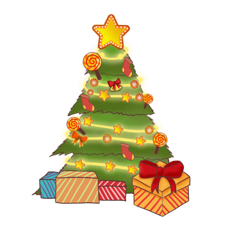 圣诞节卡通手绘元素