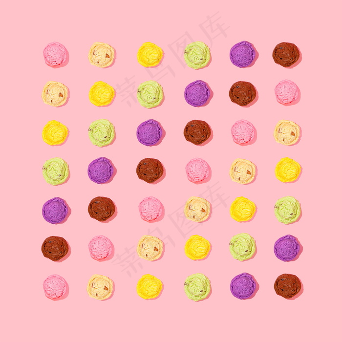 五颜六色冰淇淋球背景图片