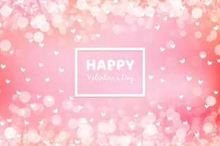 情人节快乐粉色蝴蝶爱心背景