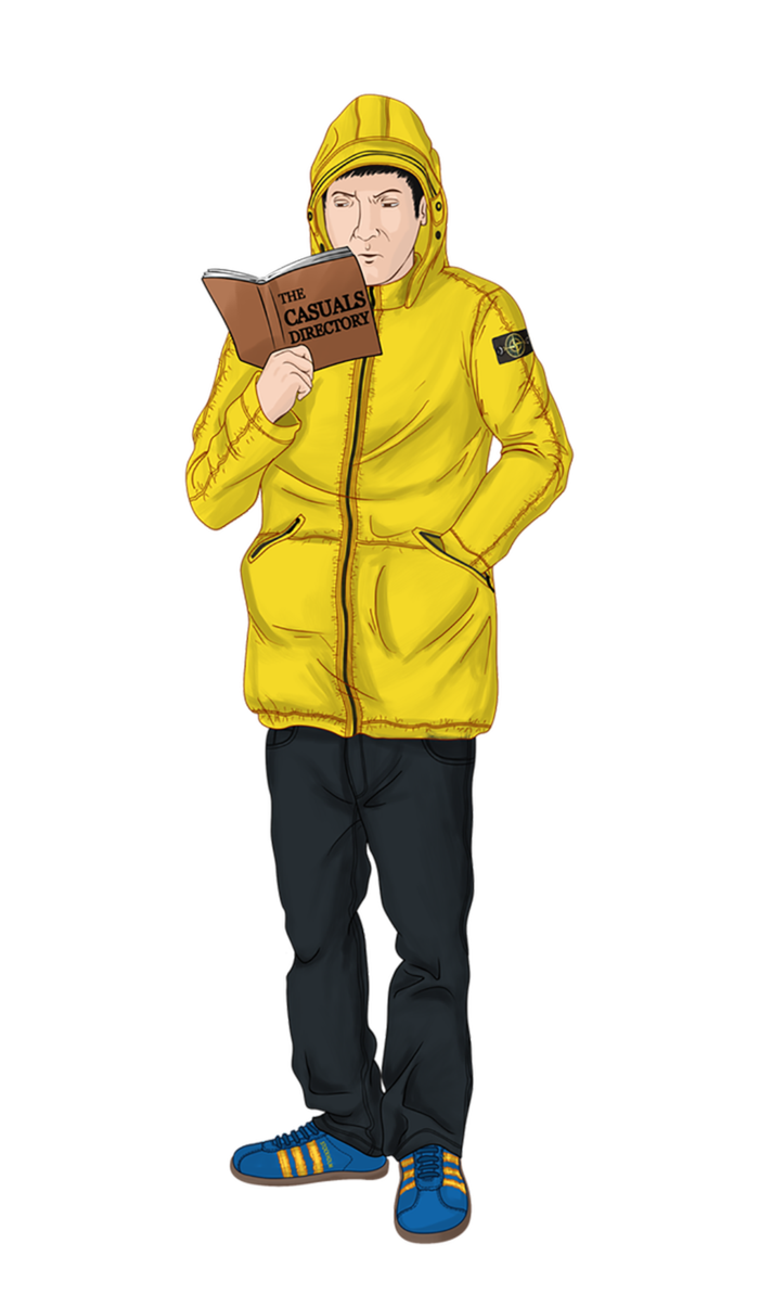 卡通男人看书