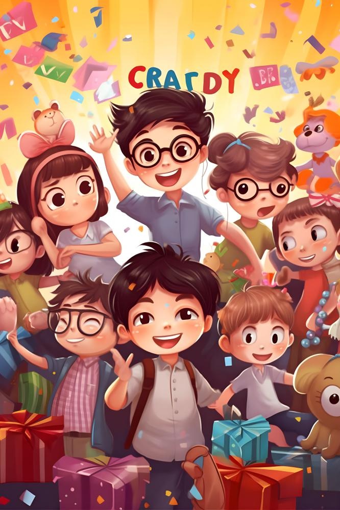 儿童孩子冒险聚会玩耍插画海报素材背景