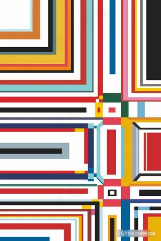 色彩方块装饰画挂画