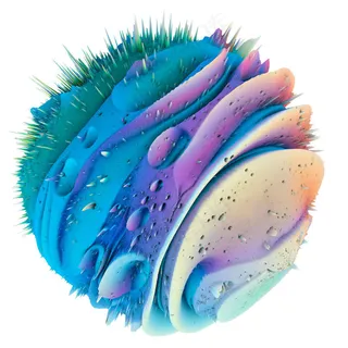 创意立体炫彩景色颜料