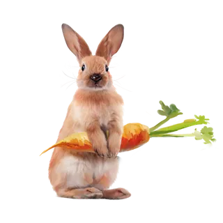兔子拿着胡萝卜素材免扣