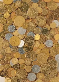 硬币商务金融背景素材