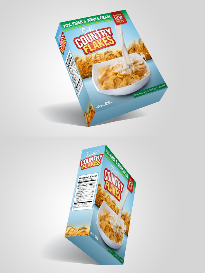 燕麦片食品包装psd模版下载