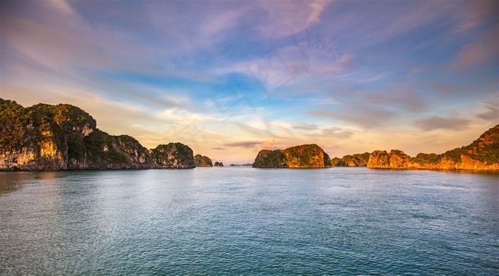 五彩晚霞美景