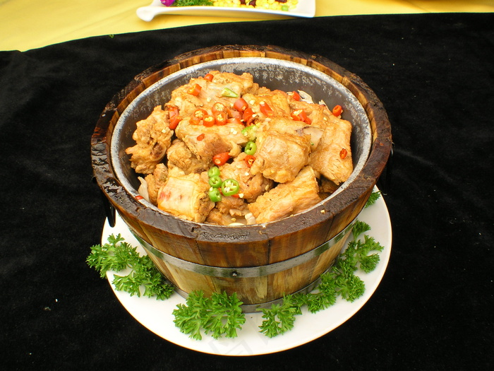 家常菜|美食|菜谱|菜单|0637木桶豆辣排骨dd