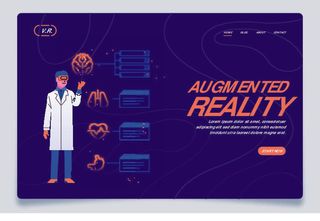时尚大气元宇宙VR虚拟现实AR网页Banner海报设计模板AI矢量图素材