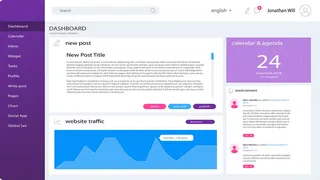 可视化大数据科技网页后台管理图表软件AI界面PSD模版素材源文件