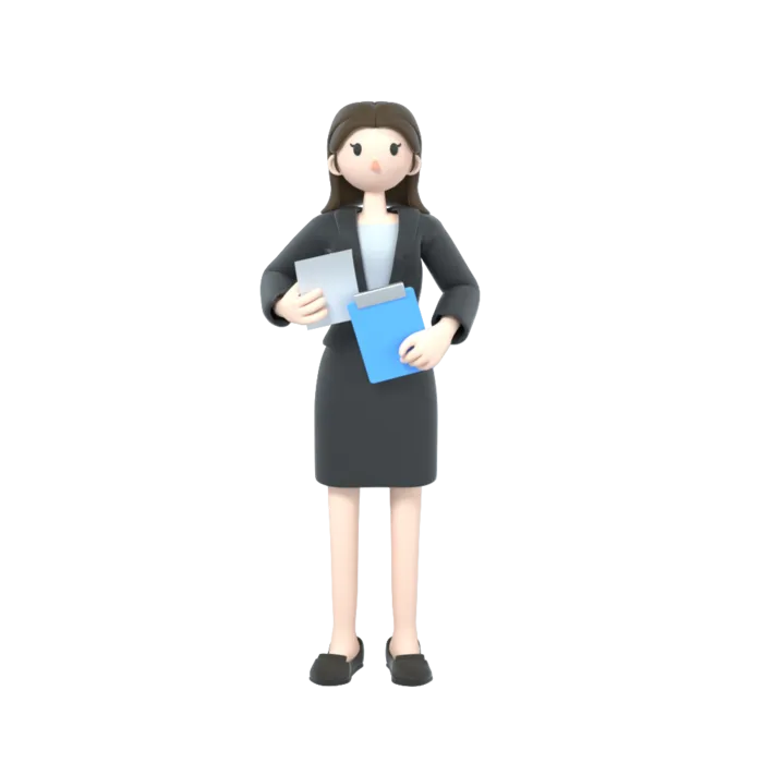 3D商务招聘人物C4D模型PNG免抠元素 
