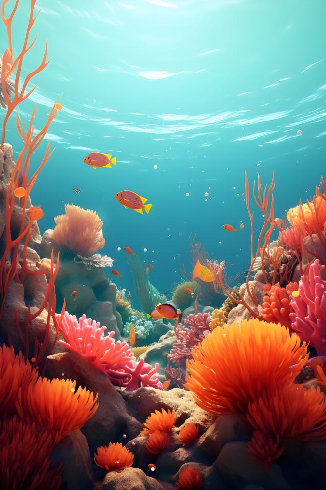 海洋生物海面阳光(2400x3600)