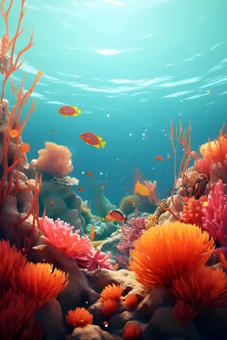 海洋生物海面阳光