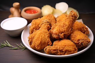 炸鸡美食摄影图