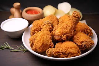 炸鸡美食摄影图