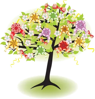 花朵树卡通春季谷雨