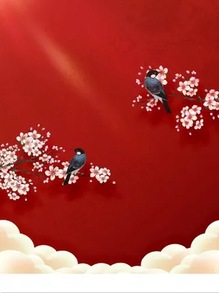 红色中式风背景