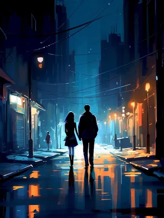 520情侣浪漫时刻主题插画