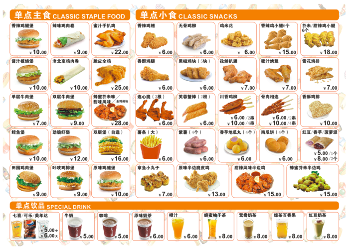 堡客汉堡餐牌2cdr矢量模版下载