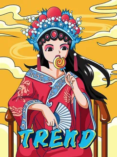 手绘中国风国潮京剧戏曲人物插画古风国粹花旦ai矢量ps设计素材图 手绘中国风国潮京剧戏曲人物插画古风国粹花旦ai矢量ps设计素材图