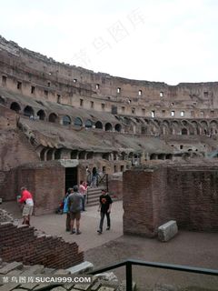 意大利罗马旅游实景摄影图片斗兽场内