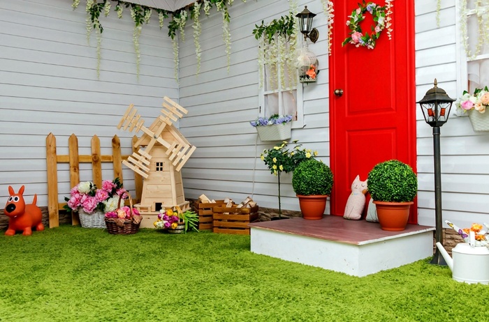 儿童照相拼接背景