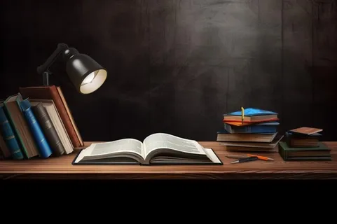 书桌书籍学习阅读背景