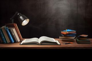 书桌书籍学习阅读背景