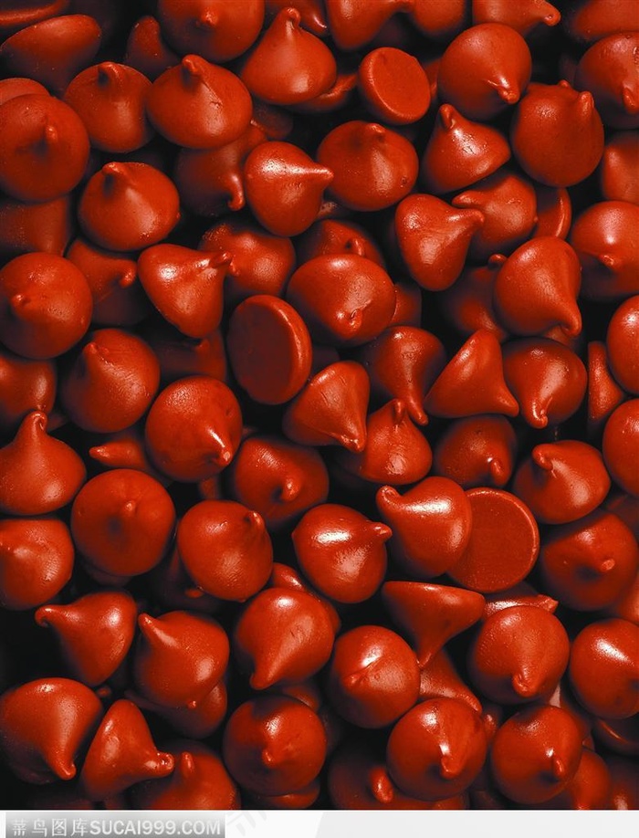 食物背景-锥形的巧克力