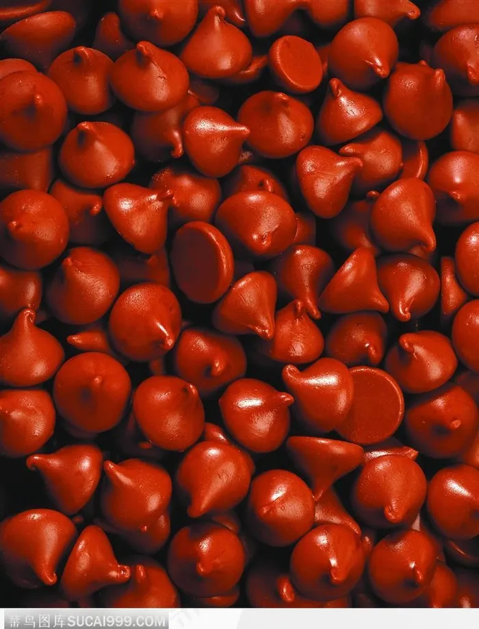 食物背景-锥形的巧克力