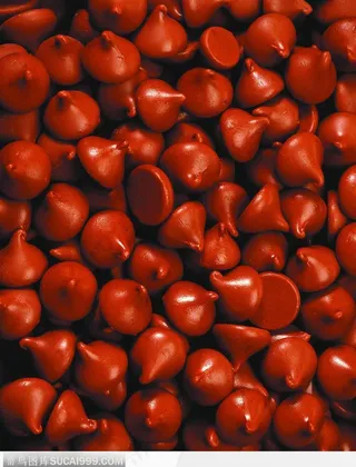 食物背景-锥形的巧克力