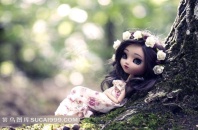 Doll 少女玩偶图片戴花环的女孩